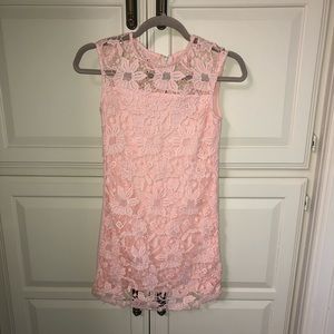 Girls size 10 formal pink lace dress